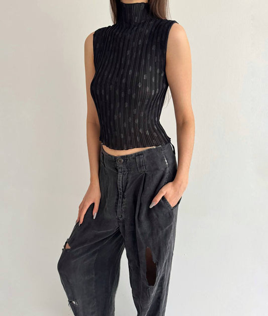 Vintage pleated avant garde top