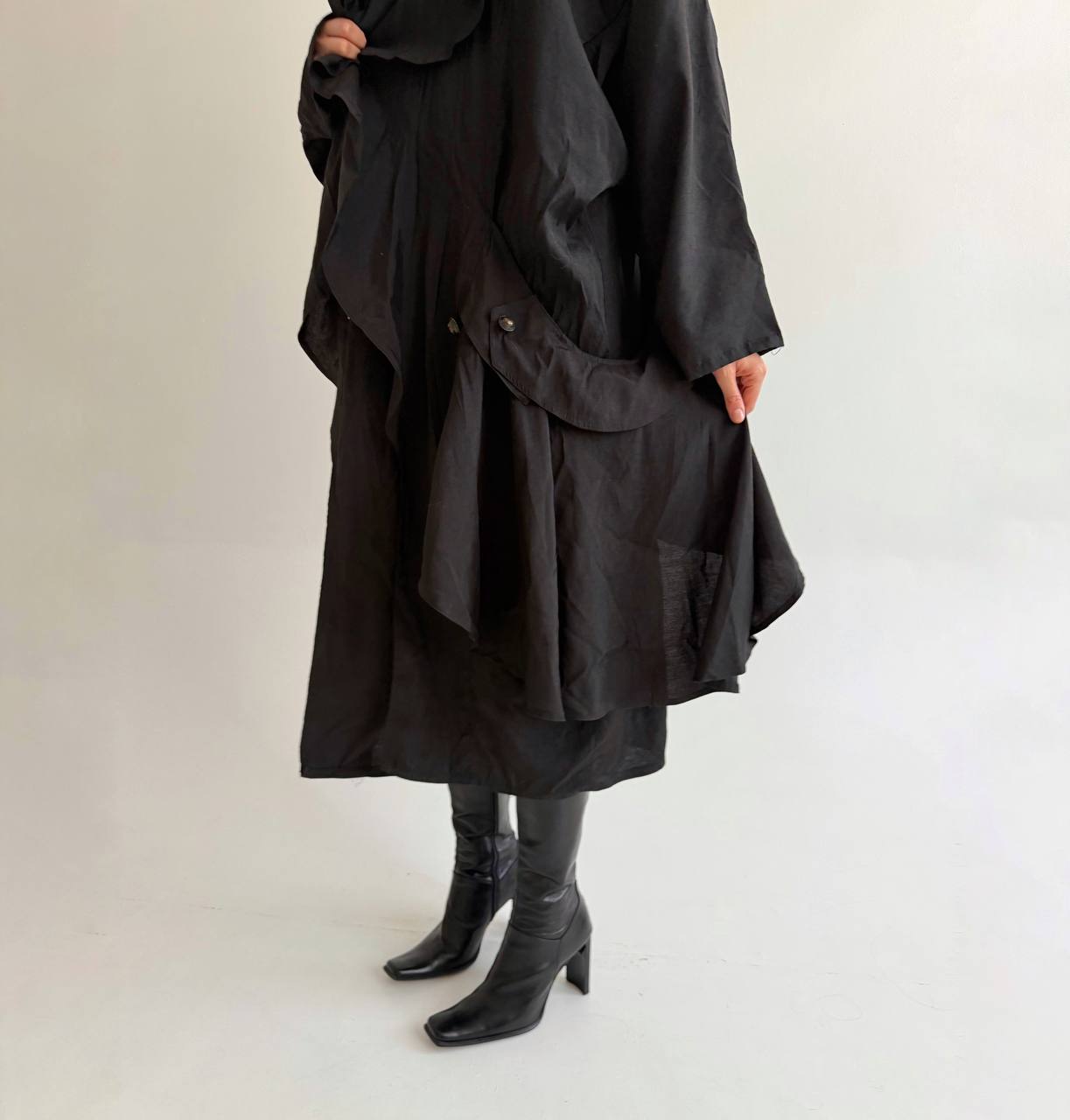 Vintage silk and viscose avant garde coat
