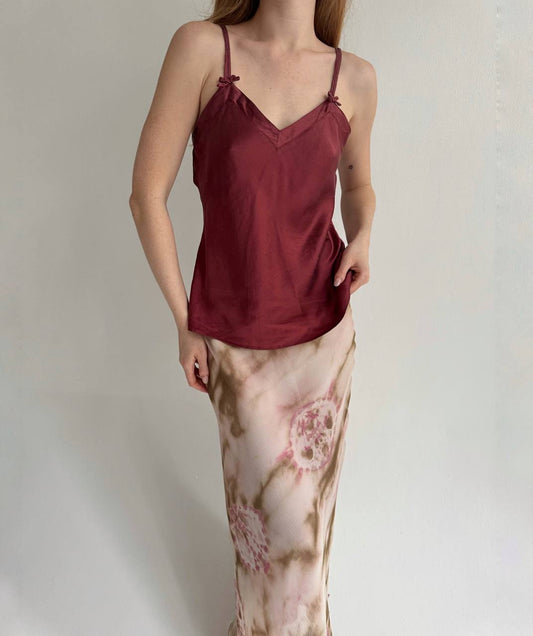 Vintage pure silk camisole cami top