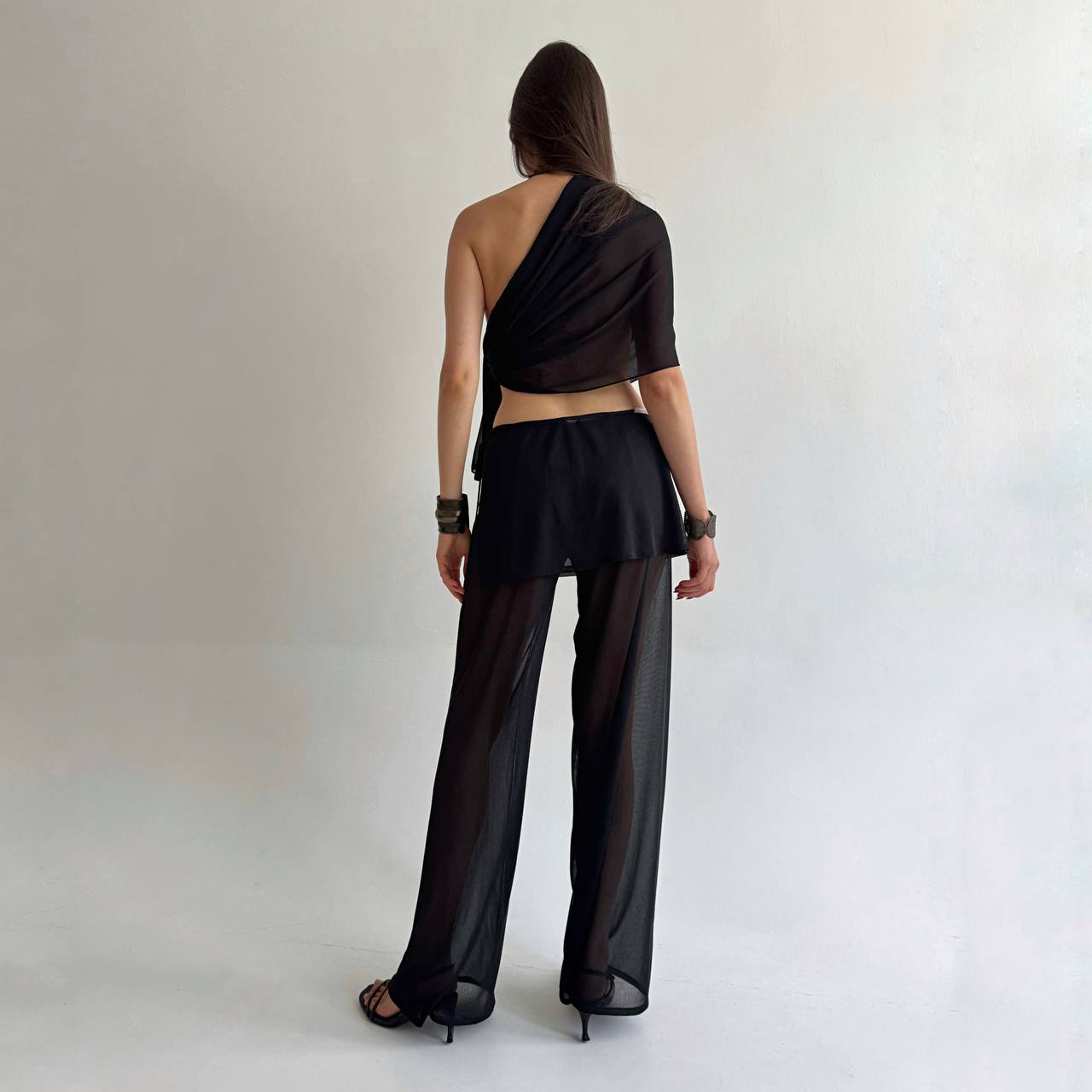 La Perla mesh beaded pants with a skirt