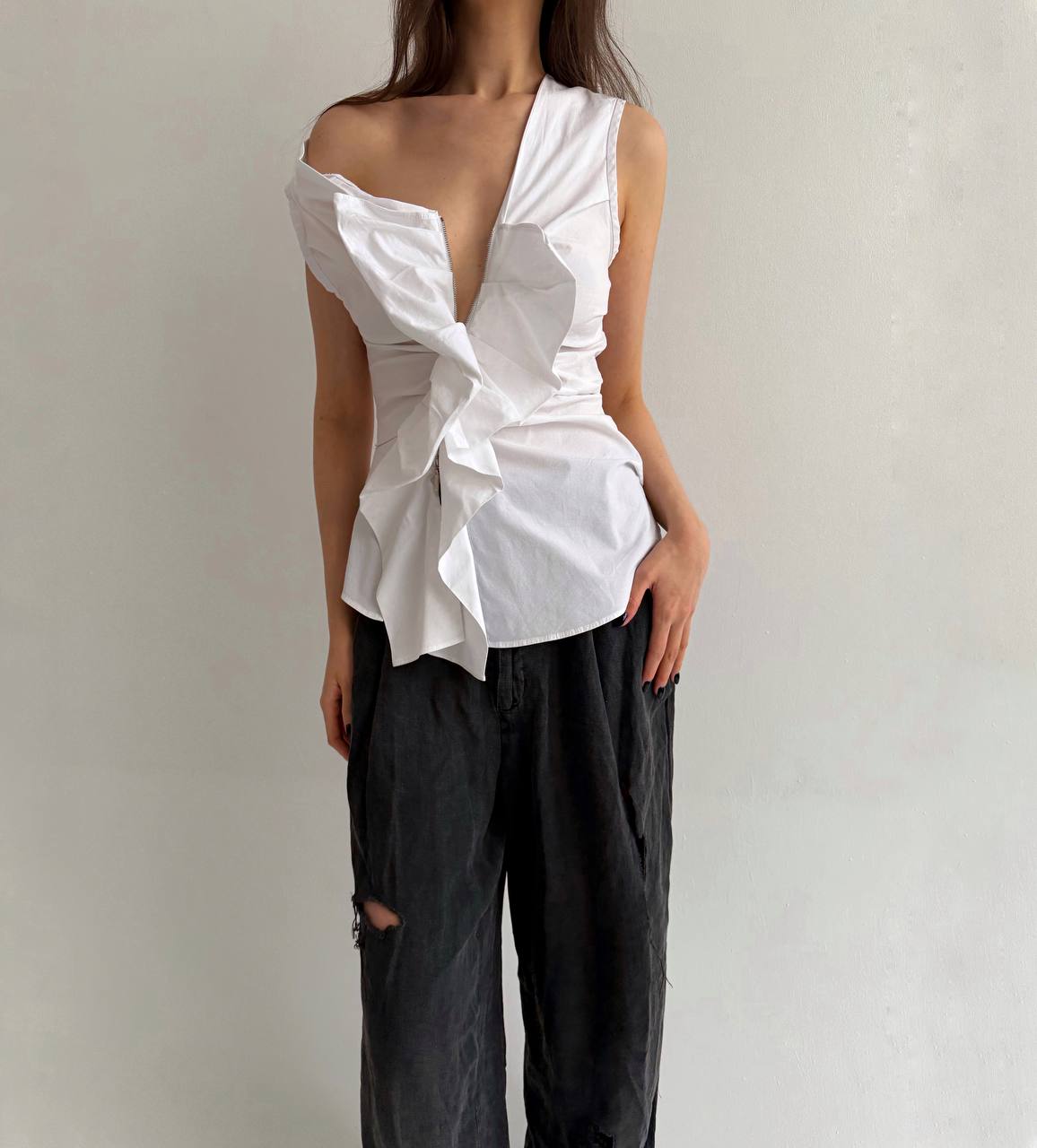 Vintage Plein Sud cotton avant garde blouse