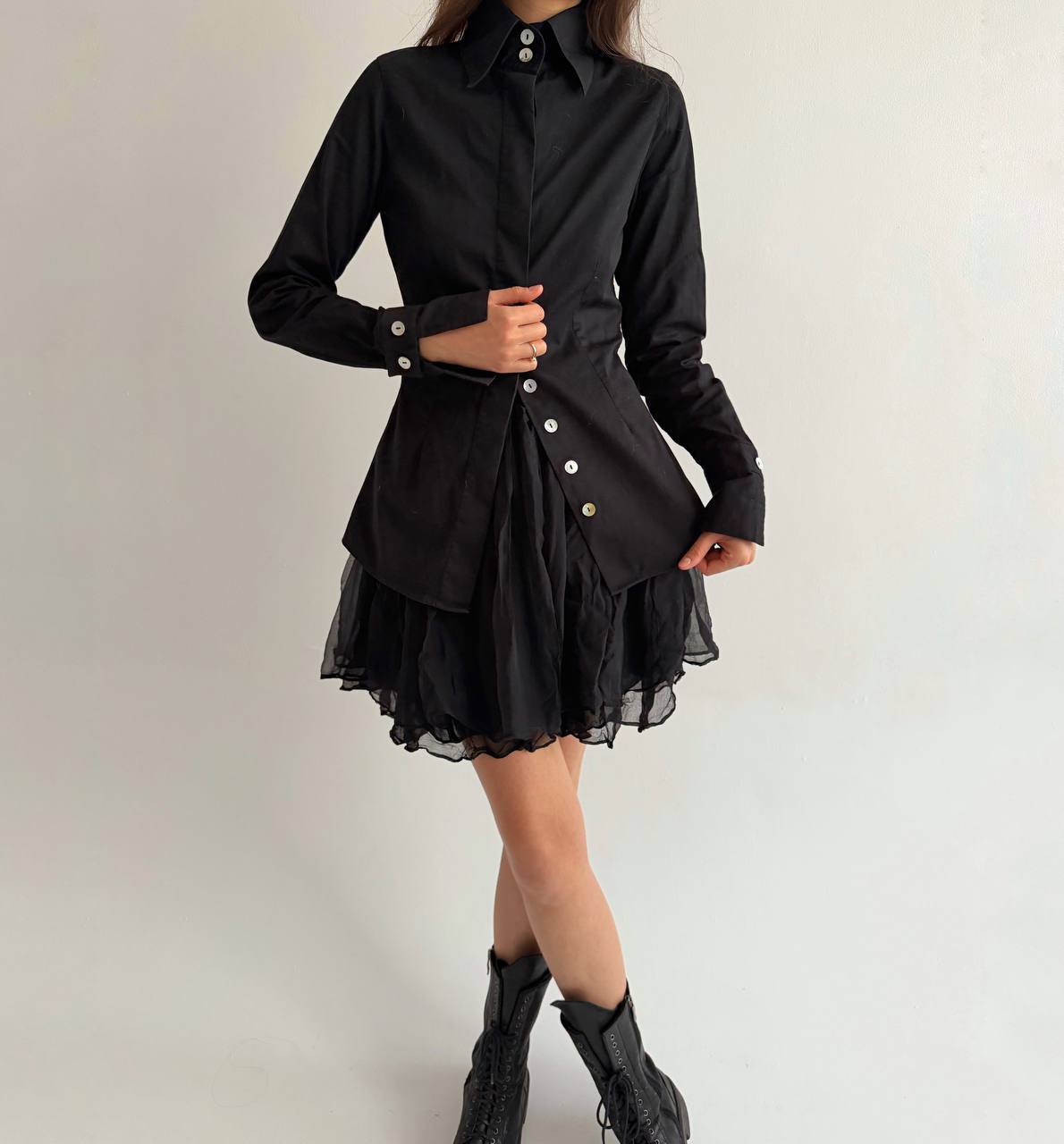 Anne Fontaine cotton black shirt
