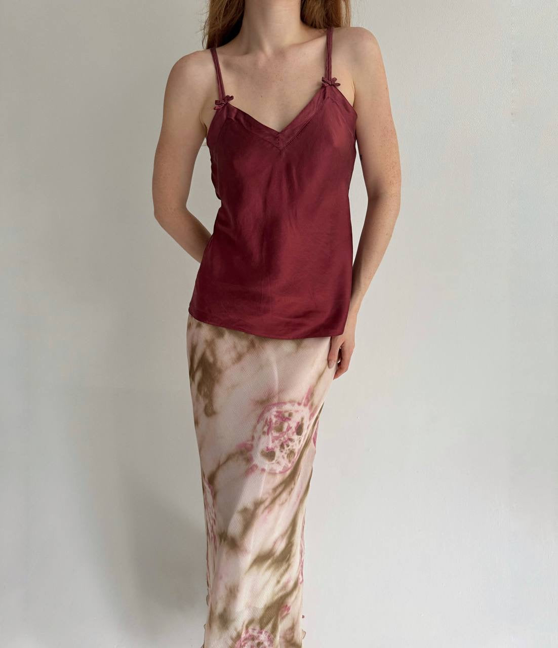Vintage pure silk camisole cami top
