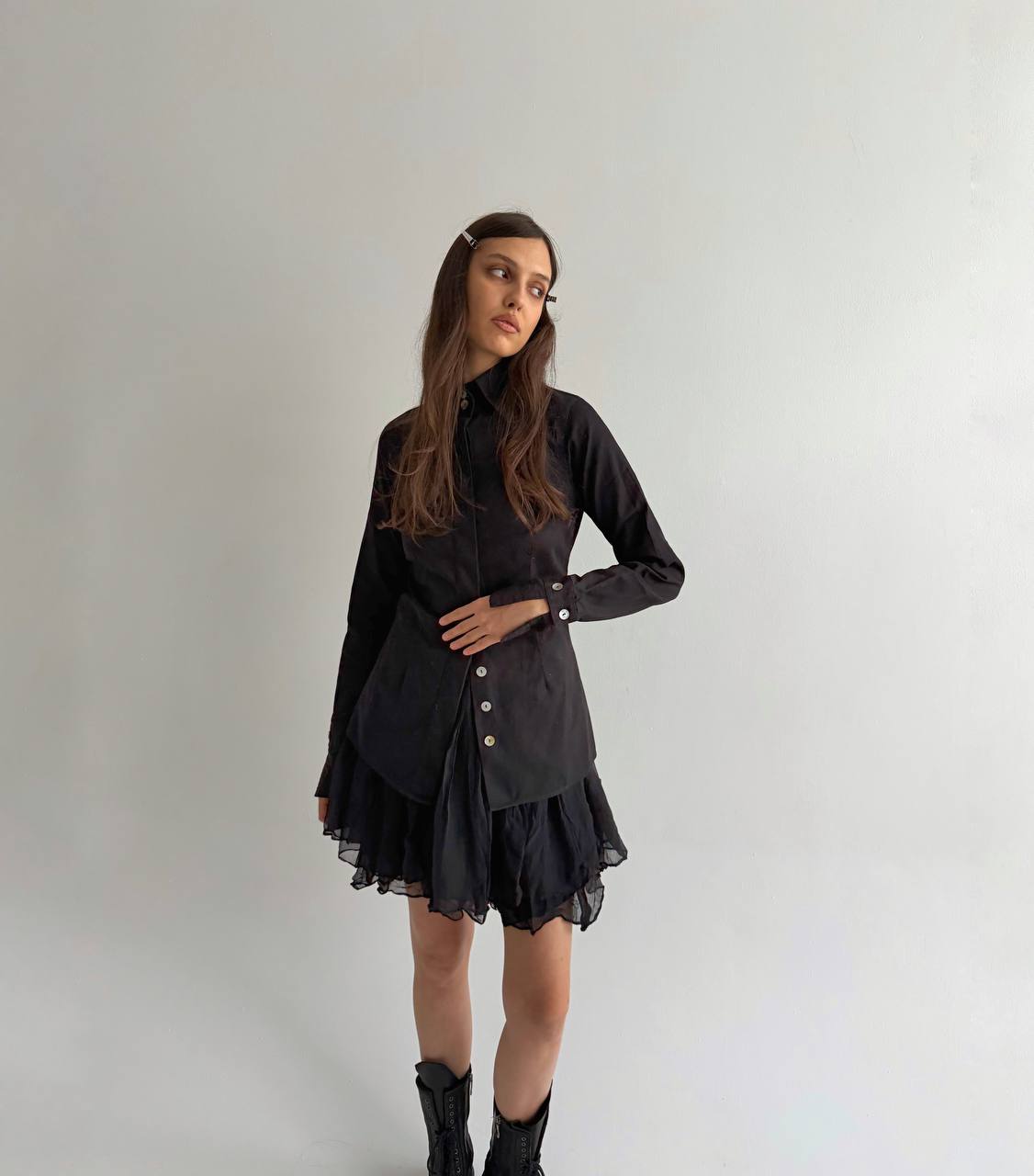 Anne Fontaine cotton black shirt