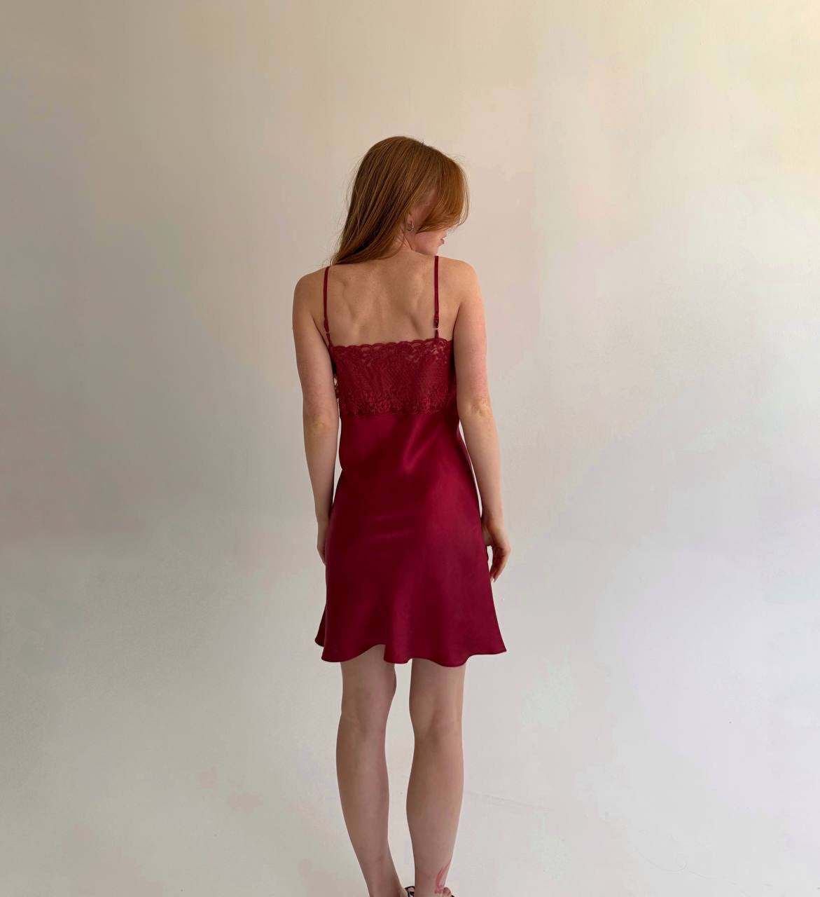 Vintage 100% pure silk slip dress
