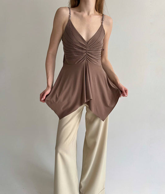 Vintage asymmetrical fairycore cami blouse