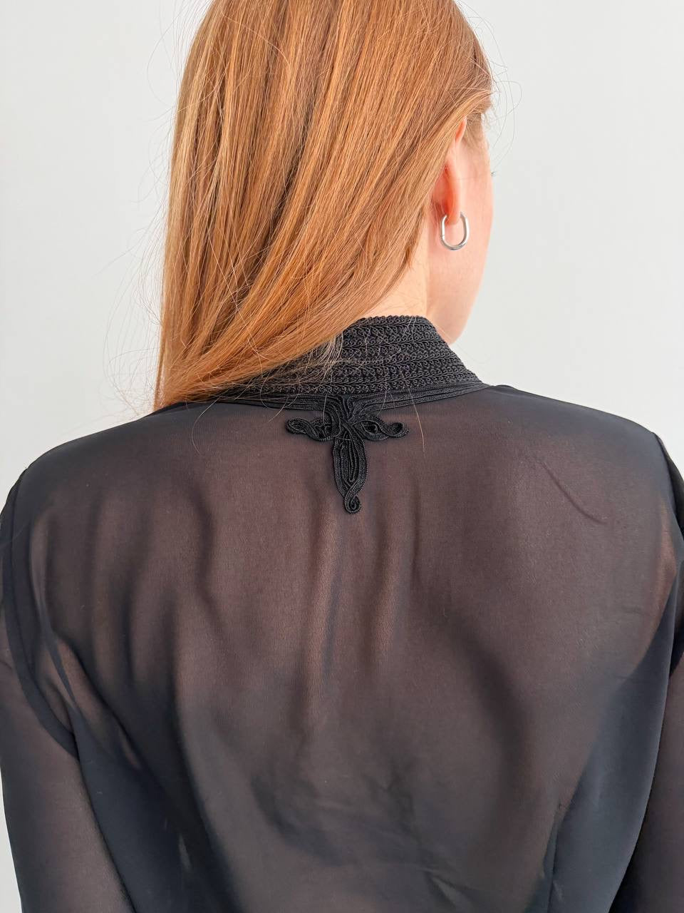 Vintage semi black blouse