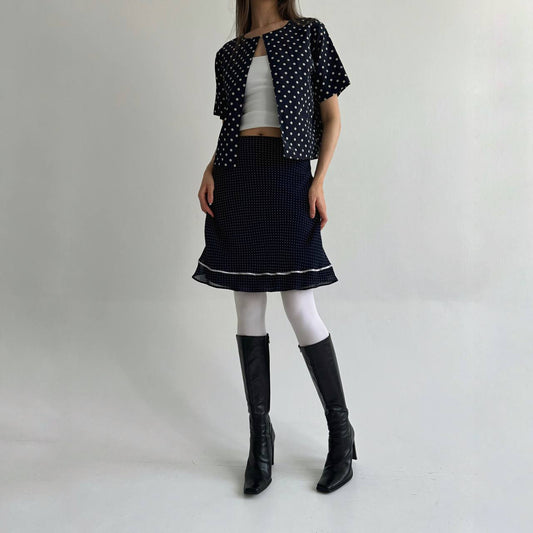 Vintage Blumarine viscose polka dot skirt