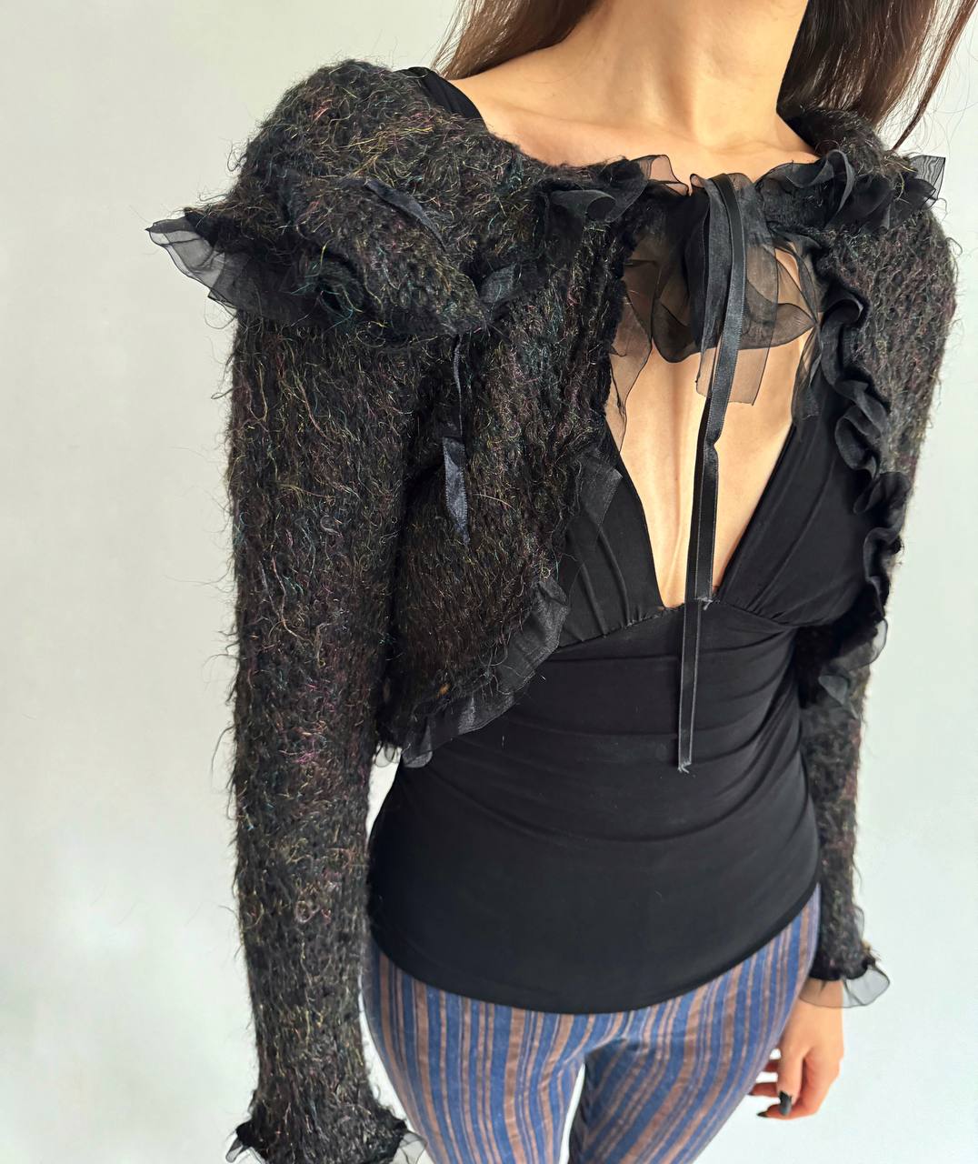 Vintage French knitted cardigan