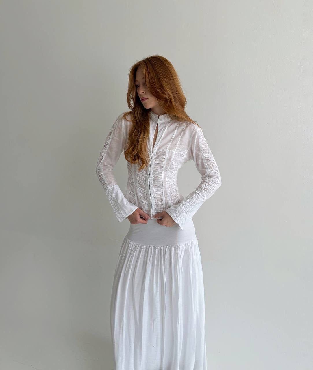 Vintage made in Italy 60% cotton 40% silk skirt