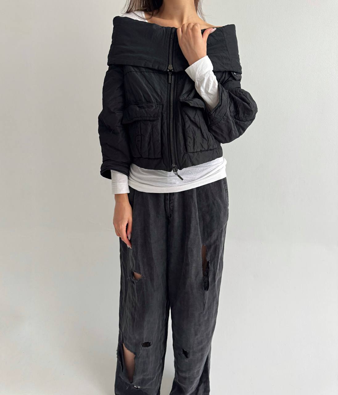 Vintage Plein Sud avant garde puffer