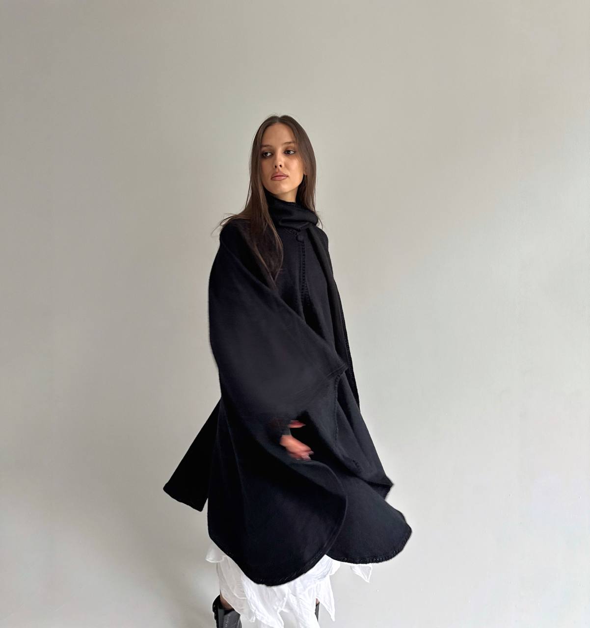 Vintage 100% alpaca poncho