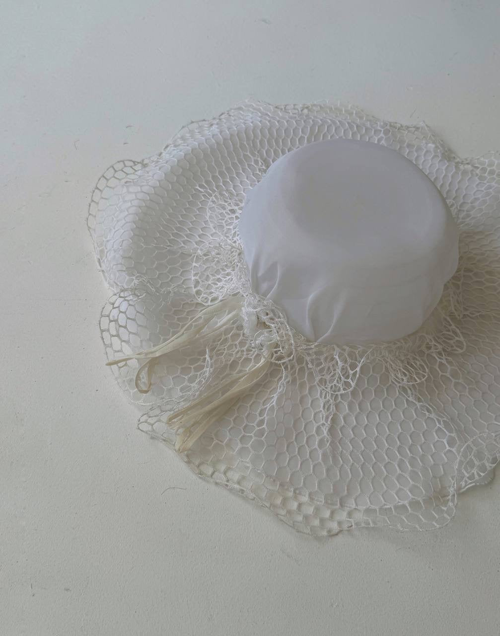 Vintage white summer hat