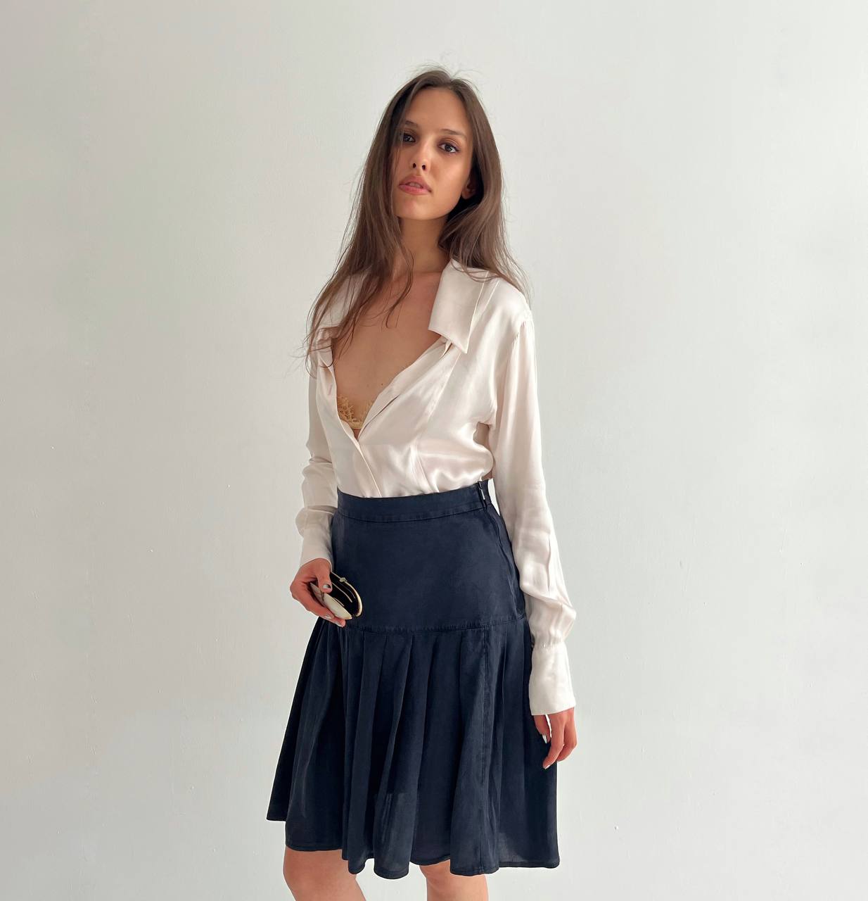 Vintage pure silk skirt