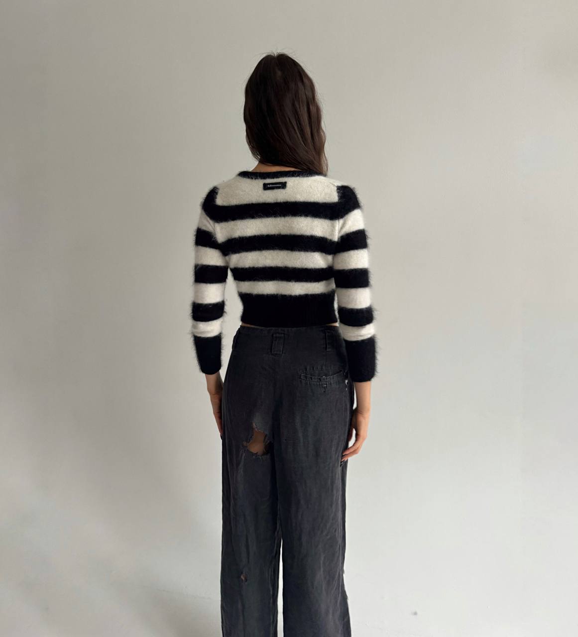 Dolce & Gabbana angora striped cardigan