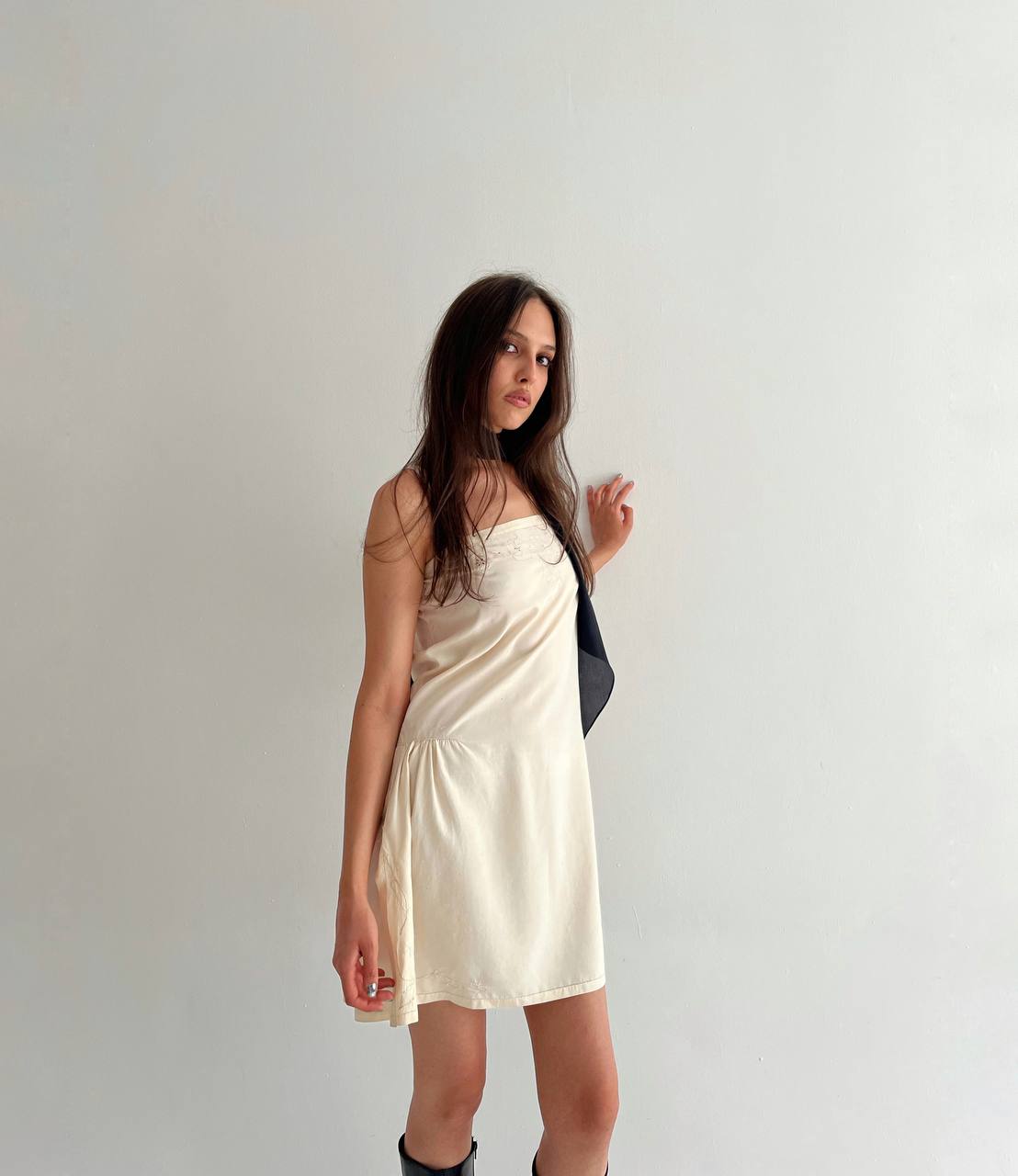 1920s antique pure silk slip dress