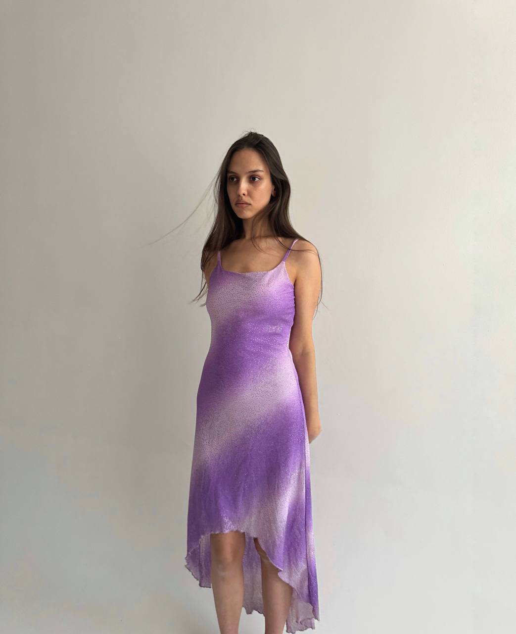 Vintage glittery purple dress