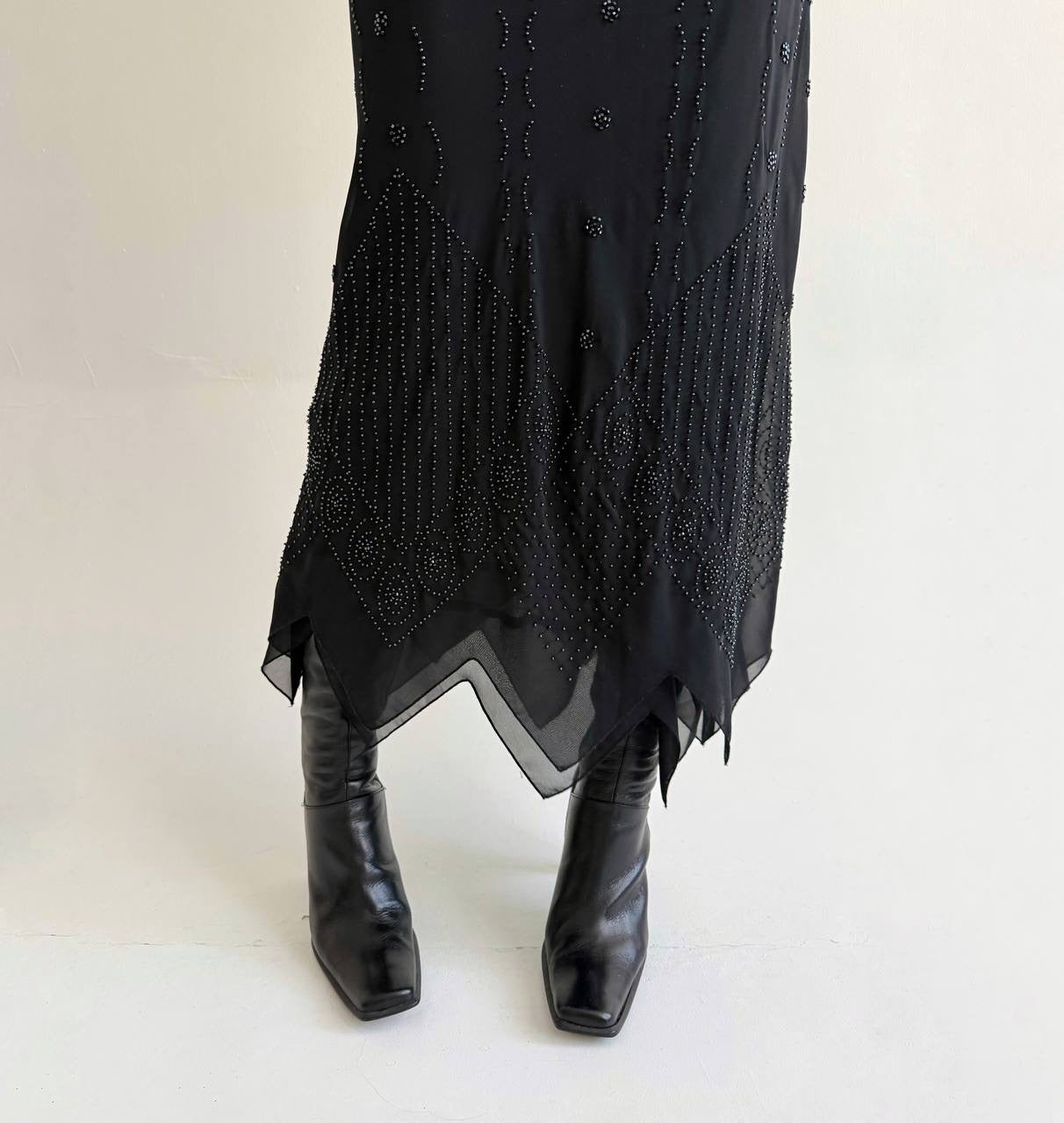 Vintage Laura Ashley beaded long skirt