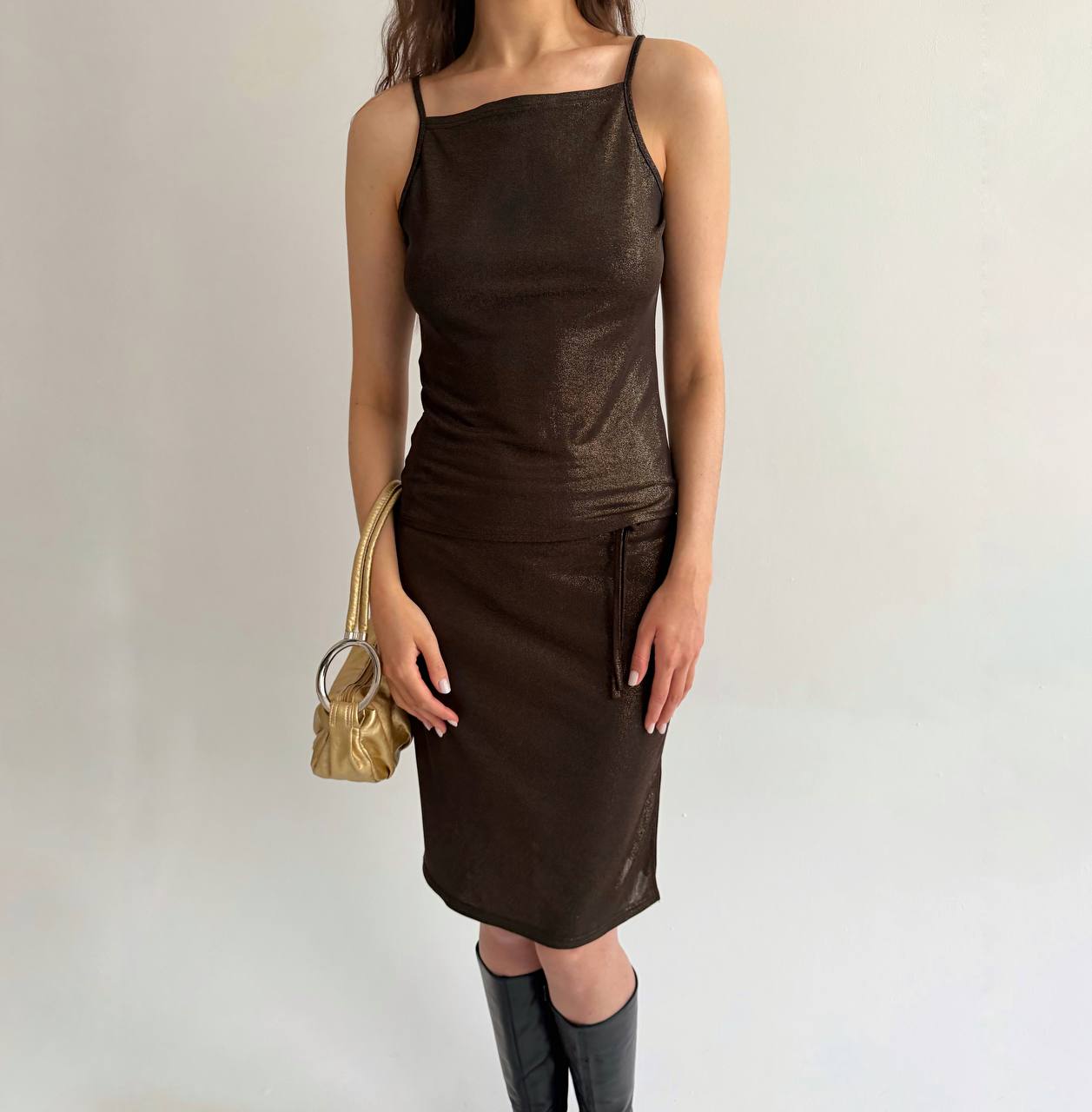 Vintage glossy bronze set