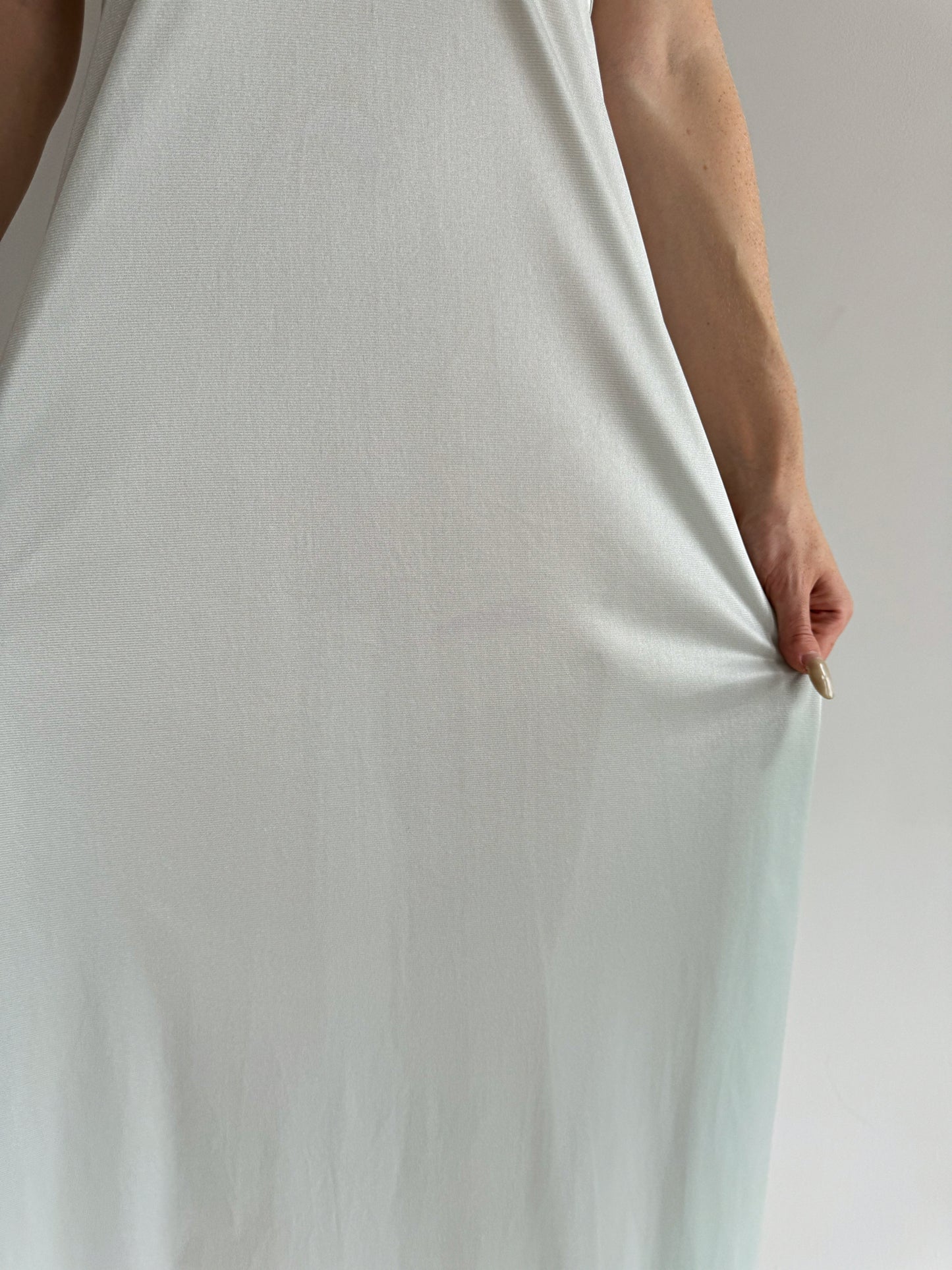 Vintage ice blue maxi slip dress