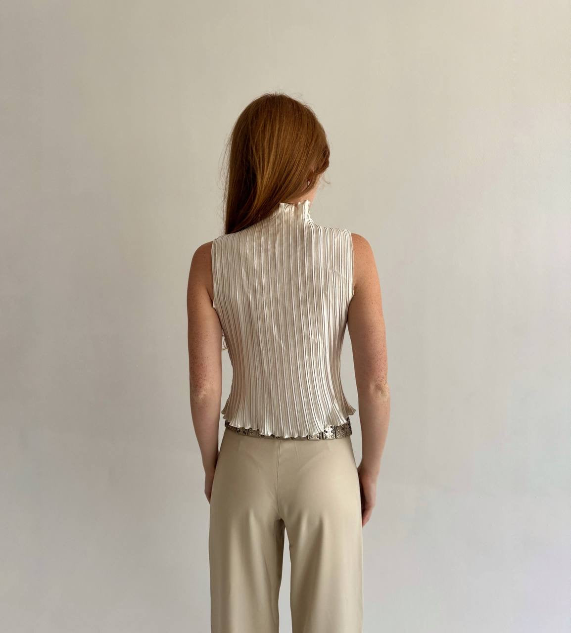 Vintage pleated avant garde top