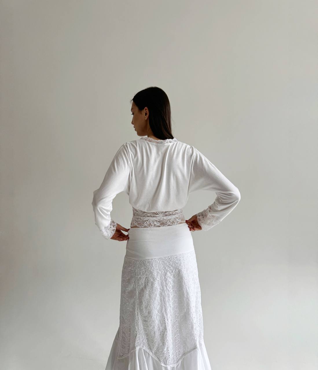 Vintage viscose Austrian lace top
