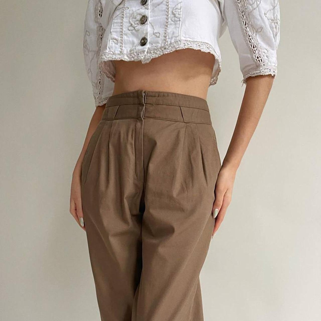 Vintage beige high waisted pants