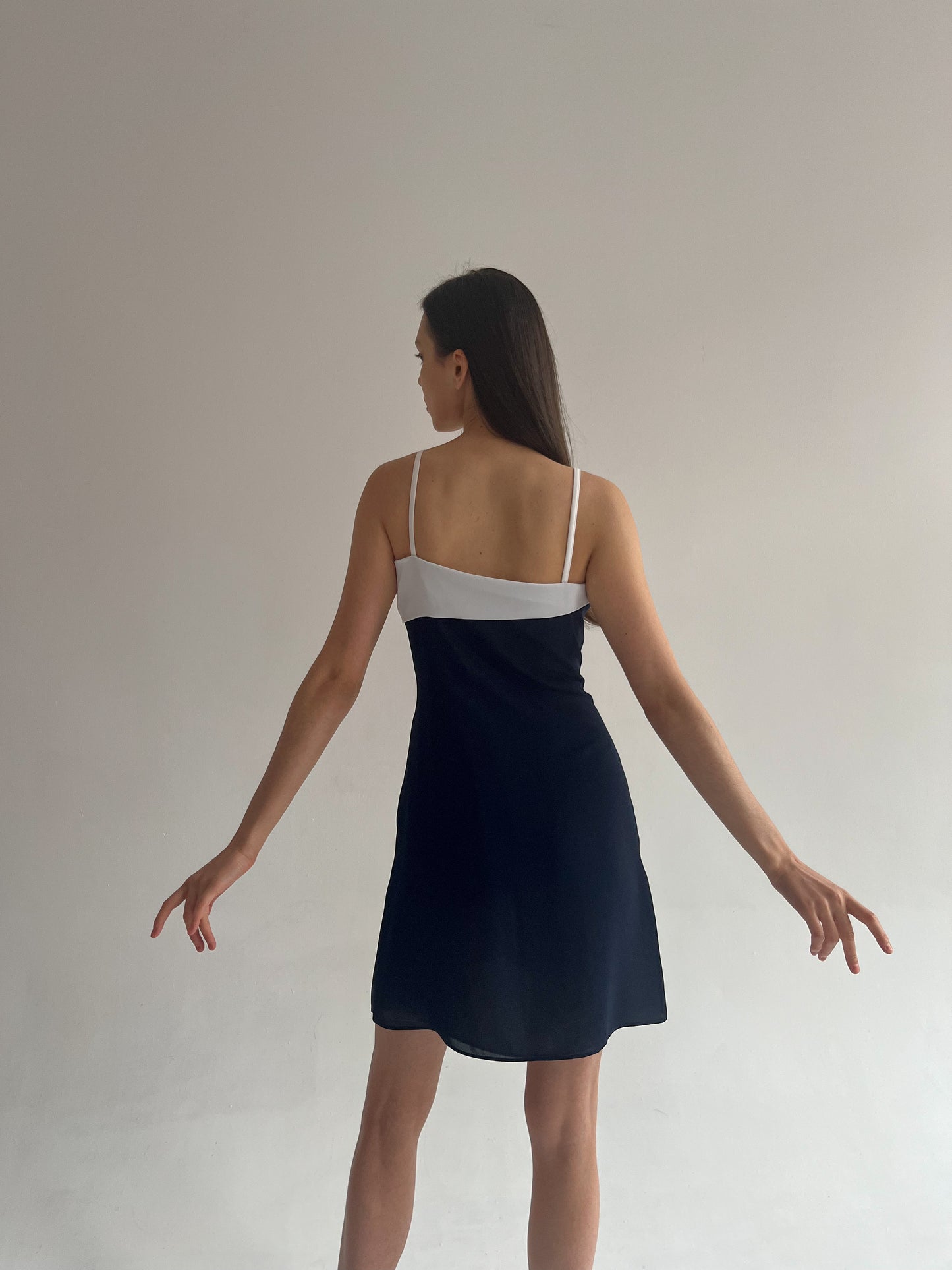 Vintage La Perla navy blue mini dress