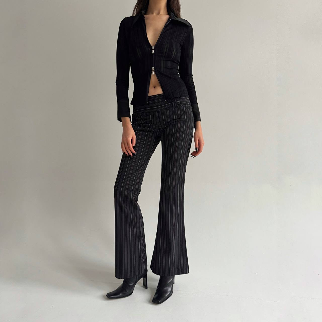Vintage flared striped pants
