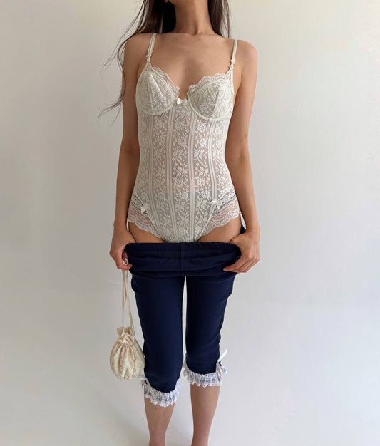Vintage La Perla lace knitted body