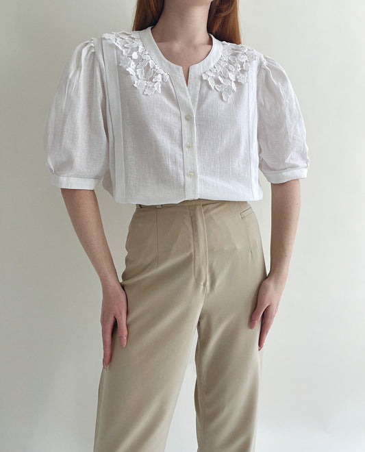 Vintage cotton prairie blouse