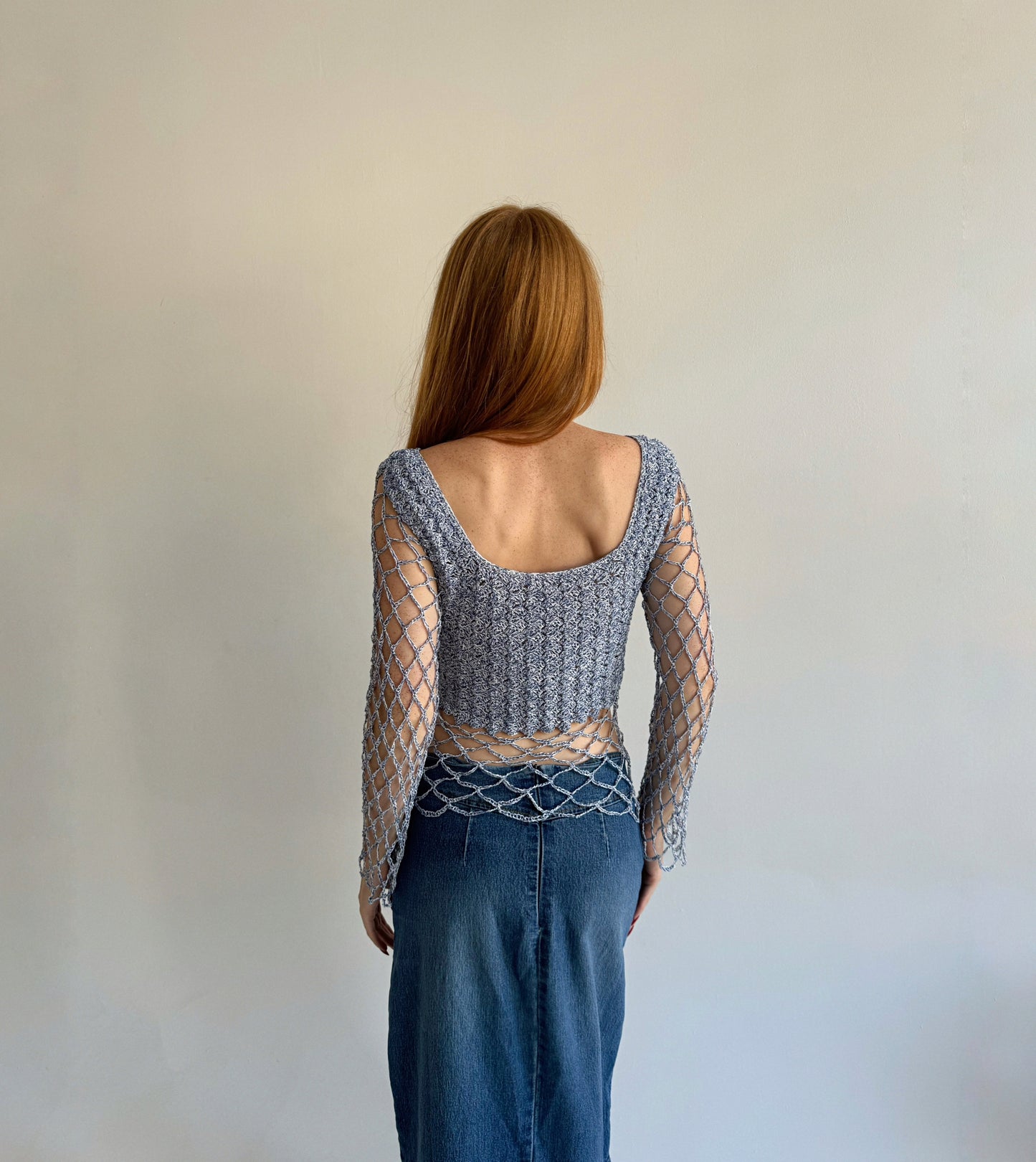 Vintage handmade knitted blouse