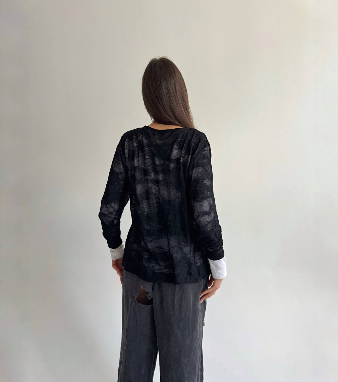 Vintage mesh avant garde blouse