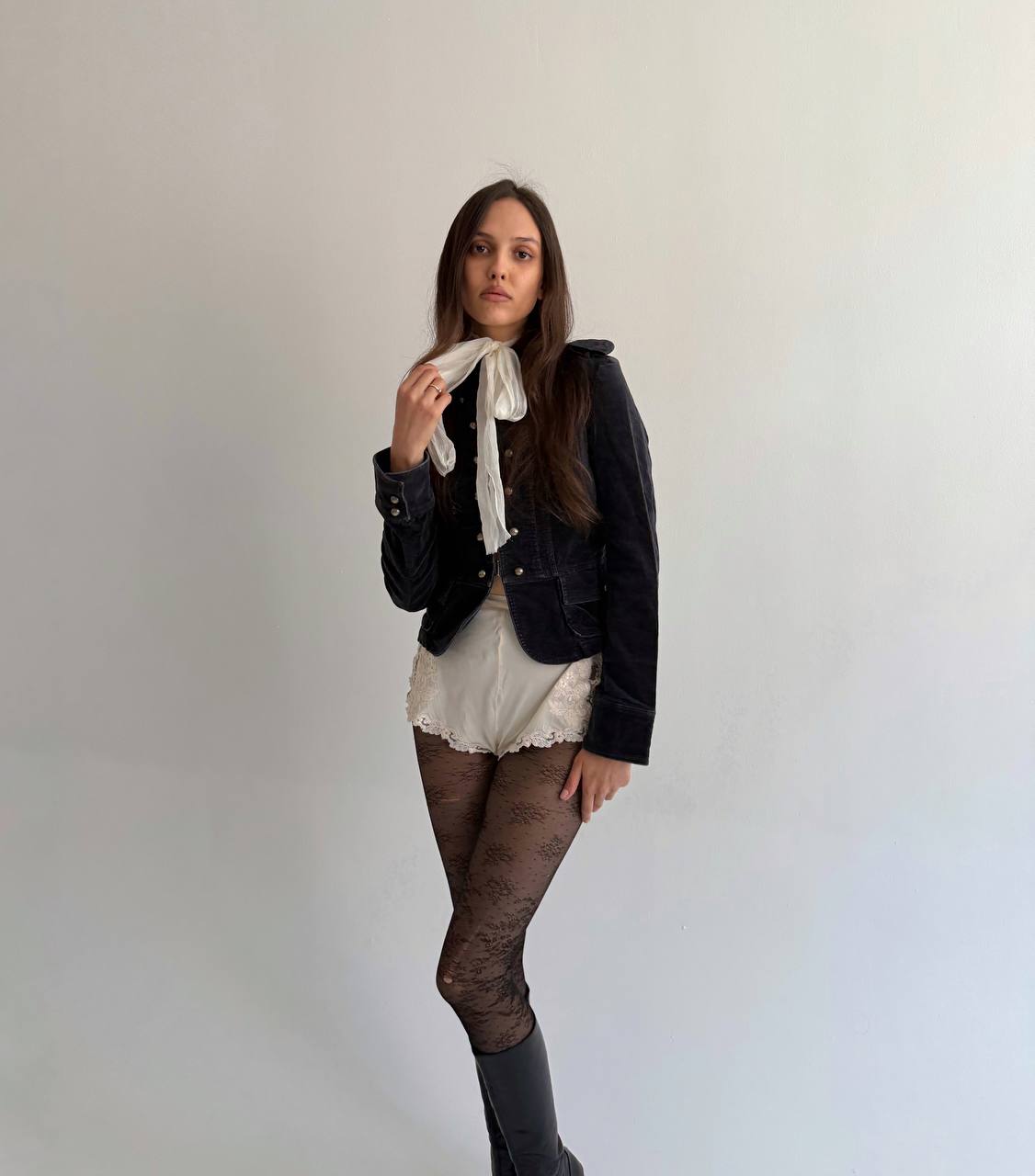 Vintage velvet cotton napoleon jacket