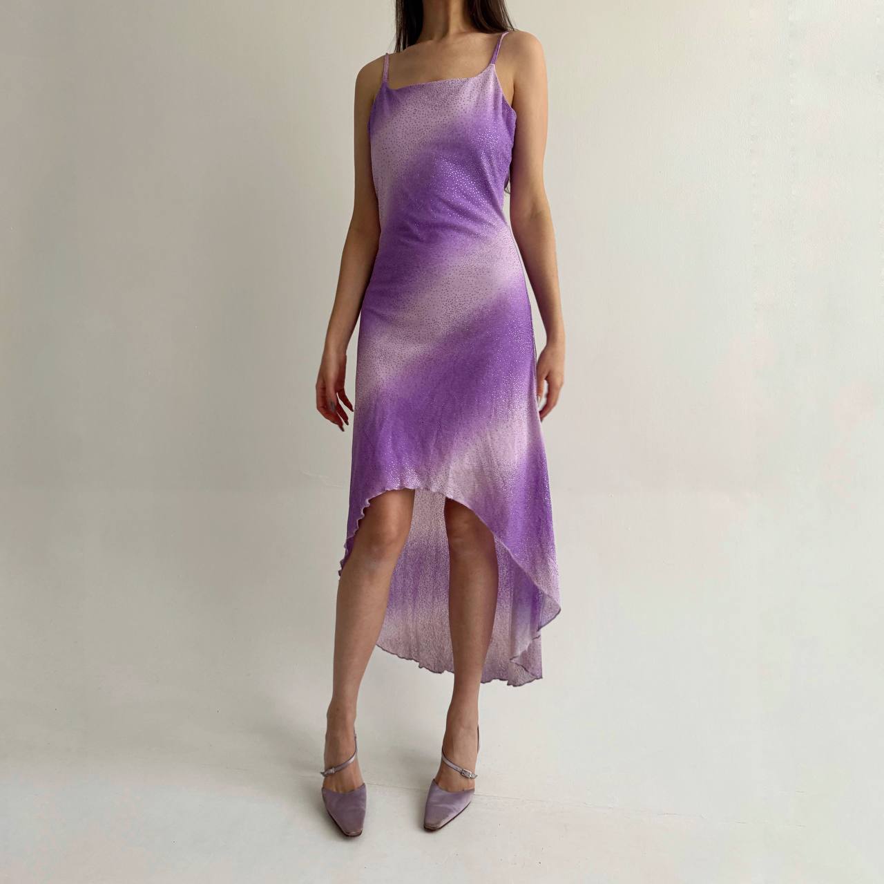 Vintage glittery purple dress