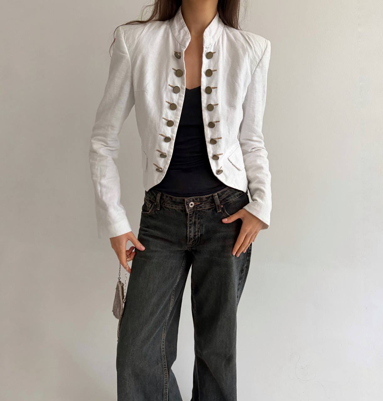 Guess linen and cotton napoleon type jacket