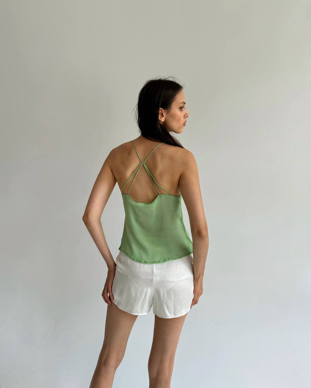 Vintage silk green cami top