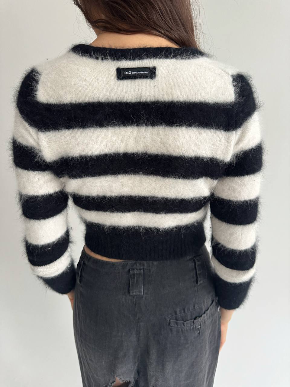 Dolce & Gabbana angora striped cardigan