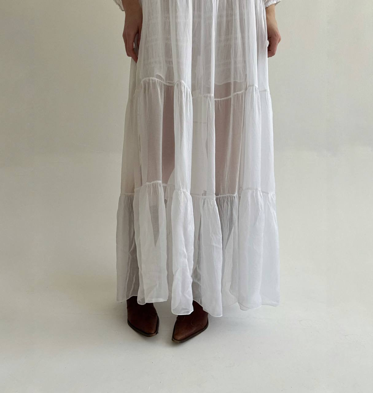 Vintage 30% silk 70% viscose super light and flowy dress