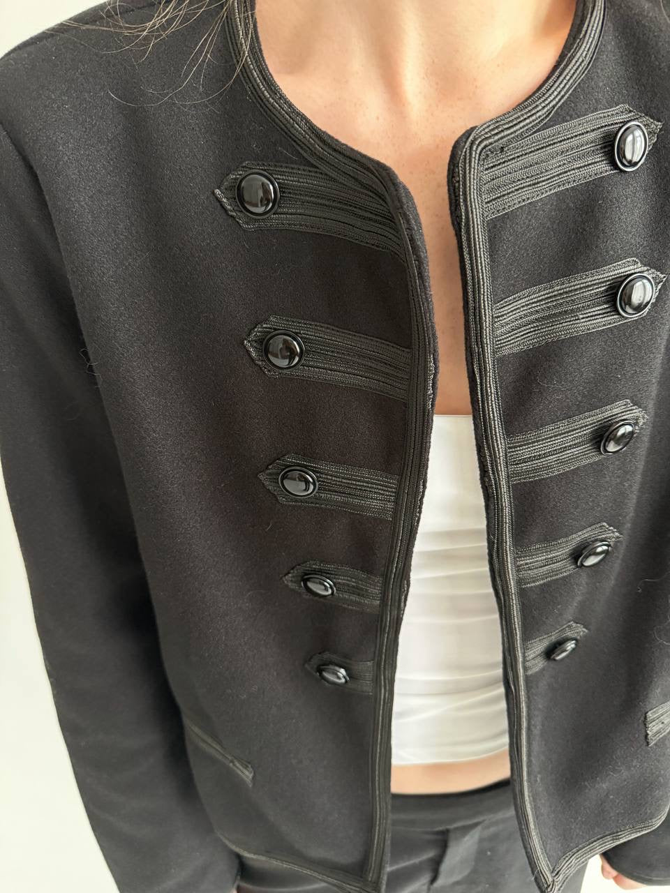 Black napoleon type jacket