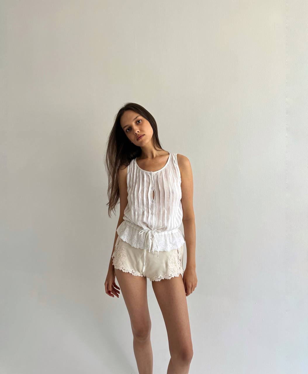 Vintage cotton chemise top