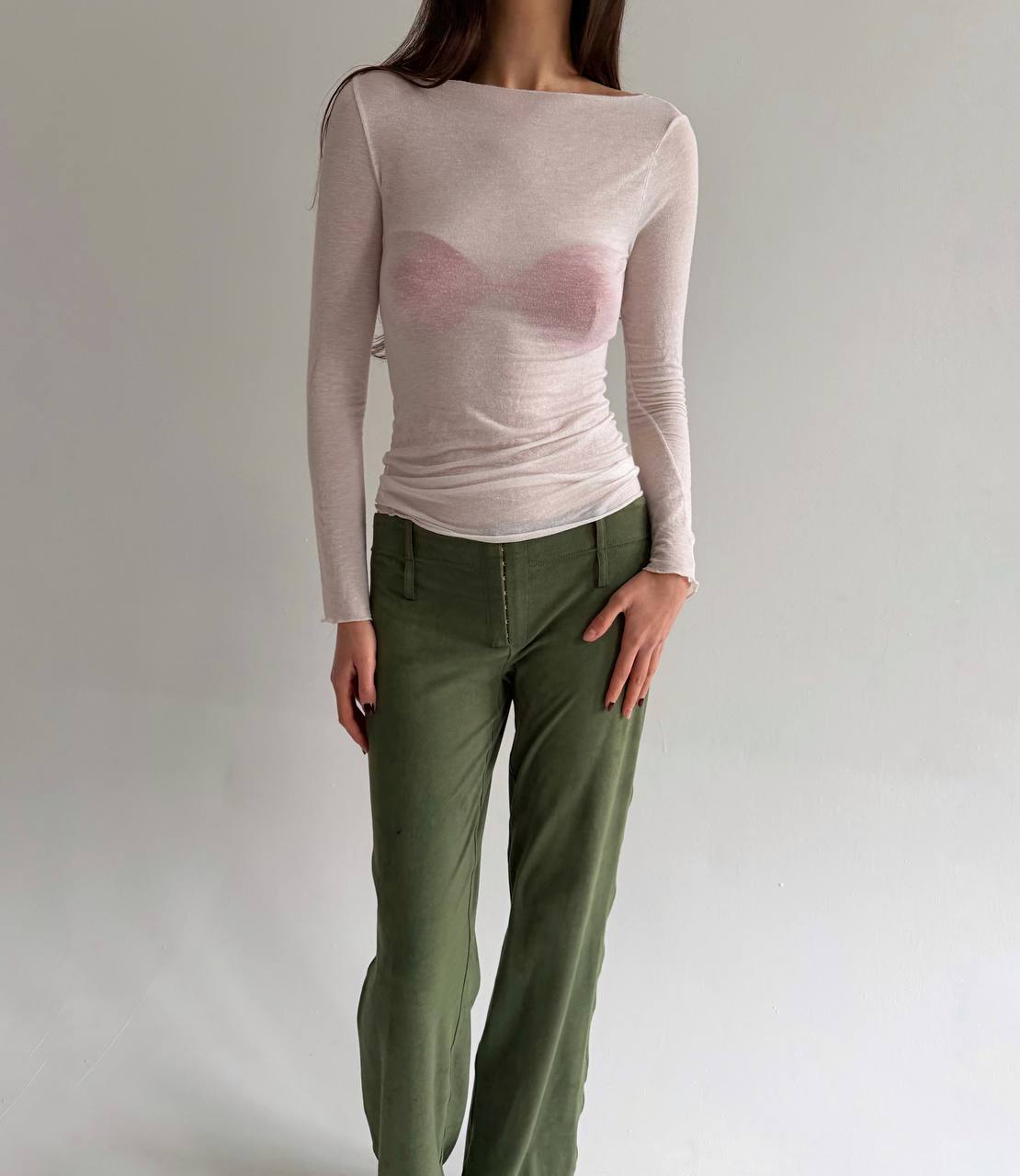 Vintage Plein Sud faux suede green pants