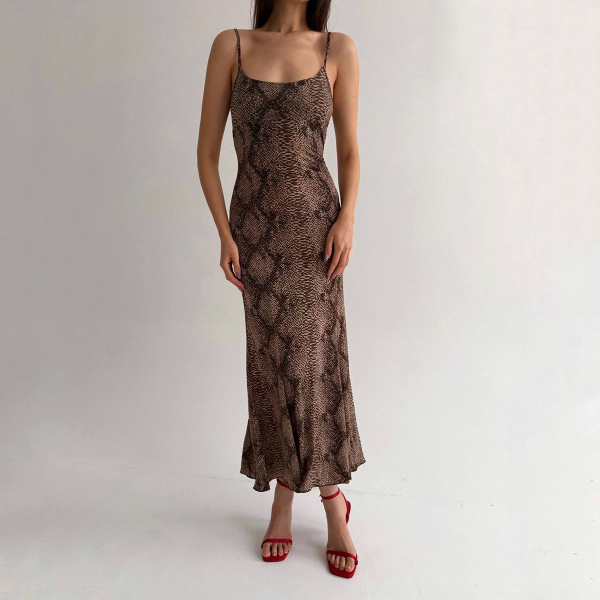 Vintage snake print dress