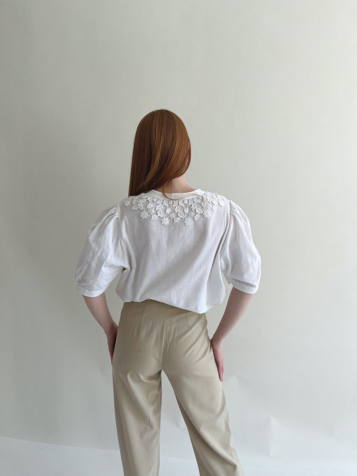 Vintage cotton prairie blouse