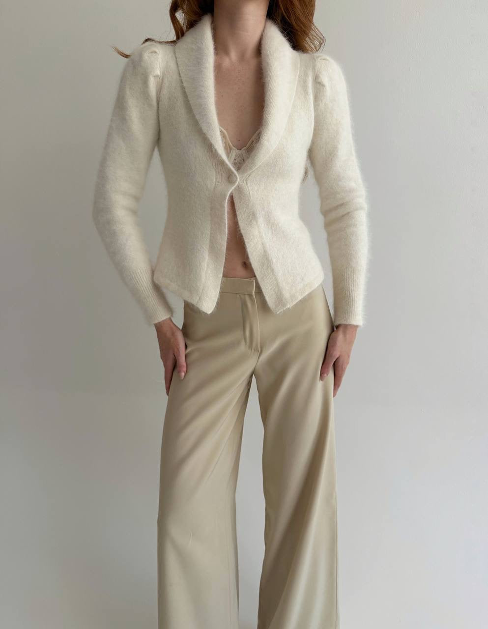 Vintage 70% angora fluffy cardigan
