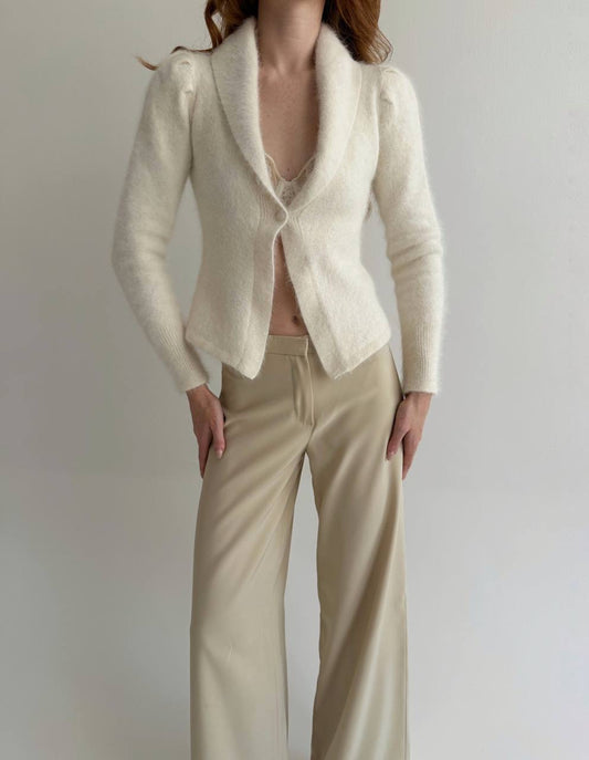 Vintage 70% angora fluffy cardigan