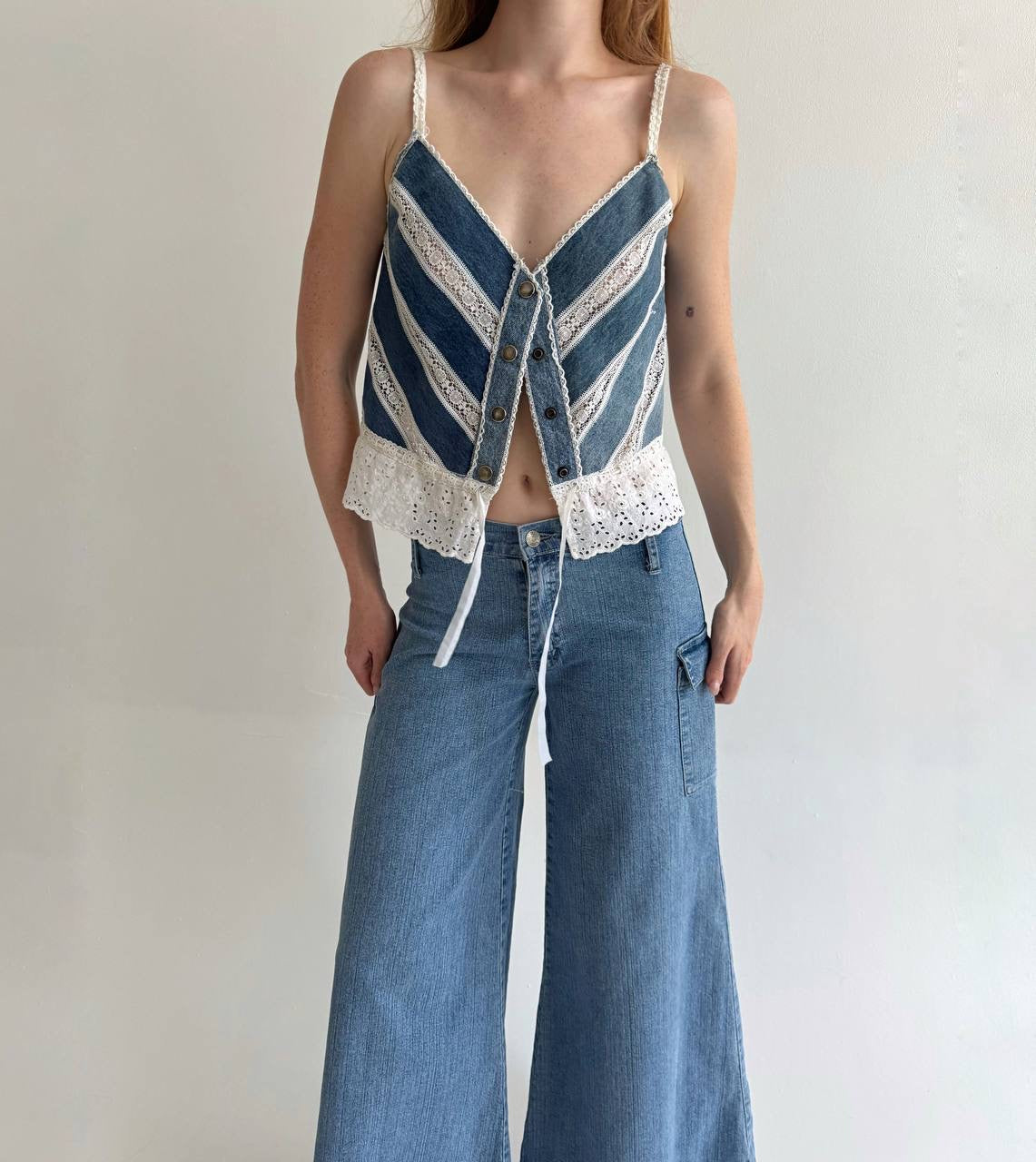 Vintage denim cami top