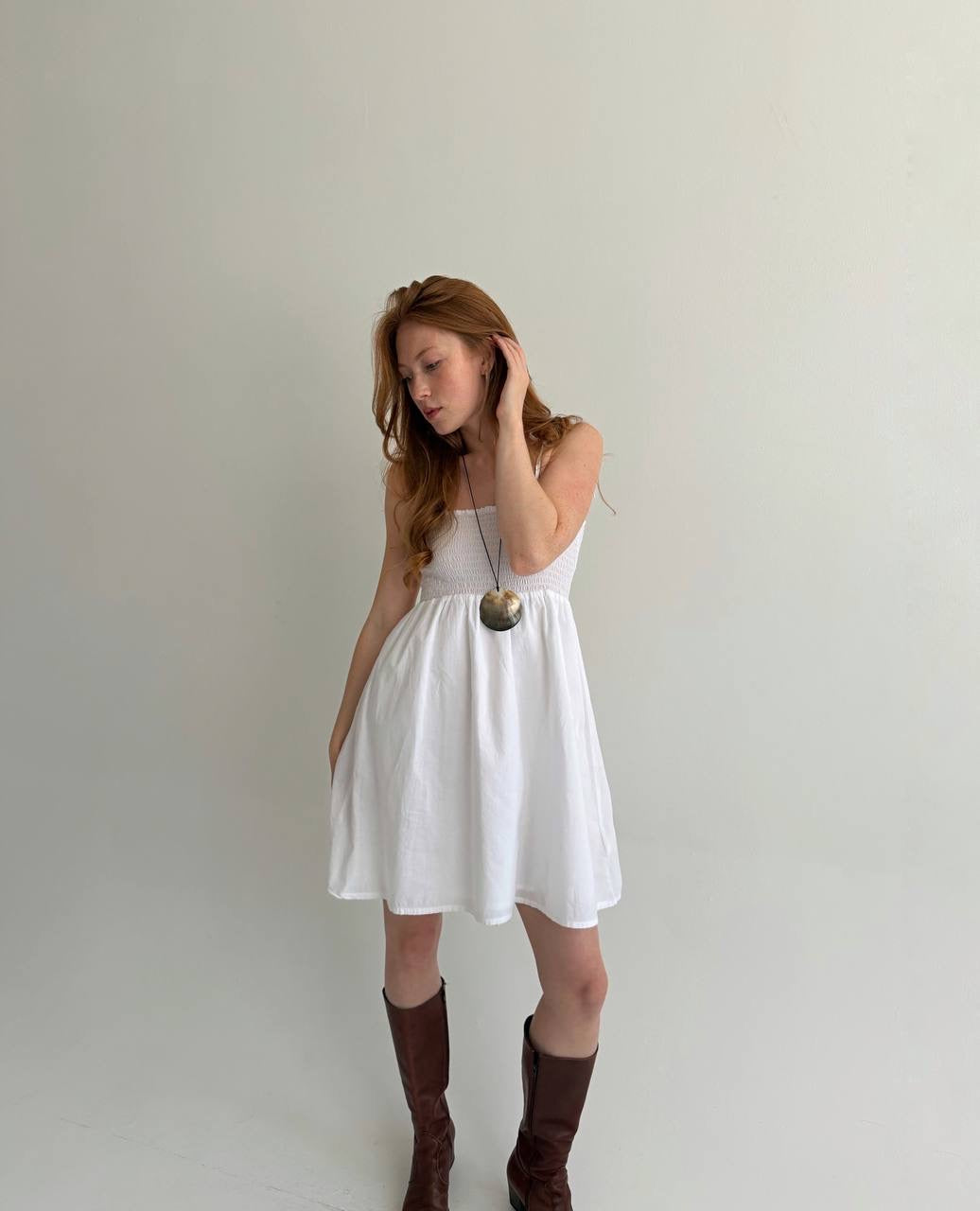 Y2K white sundress