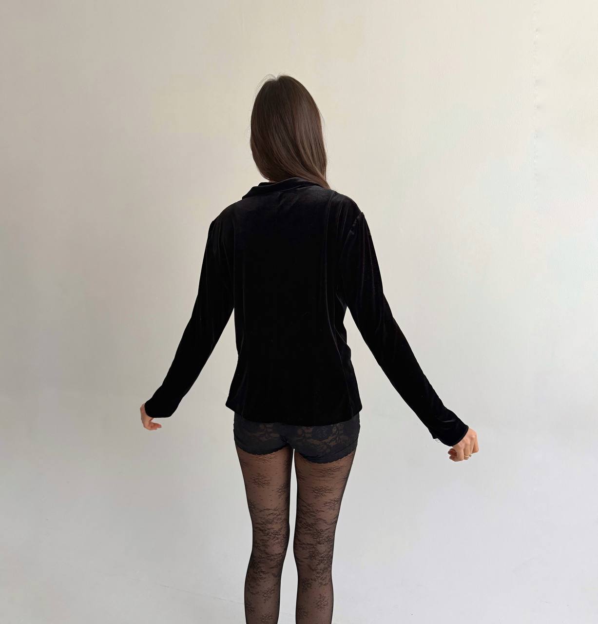 Vintage black velvet blazer