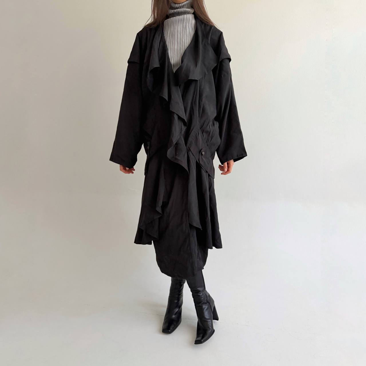 Vintage silk and viscose avant garde coat